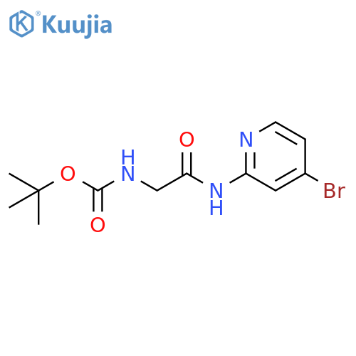 tert-butyl
N-{[(4-bromopyridin-2-yl)carbamoyl]methyl}carba
mate structure
