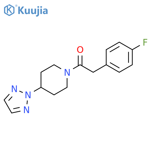 2-(4-fluorophenyl)-1-4-(2H-1,2,3-triazol-2-yl)piperidin-1-ylethan-1-one structure