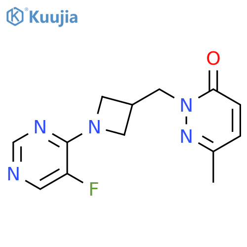 2-{1-(5-fluoropyrimidin-4-yl)azetidin-3-ylmethyl}-6-methyl-2,3-dihydropyridazin-3-one structure