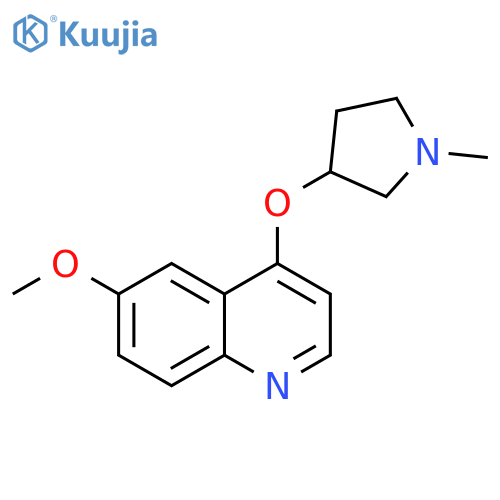 6-methoxy-4-[(1-methylpyrrolidin-3-yl)oxy]quinoline structure