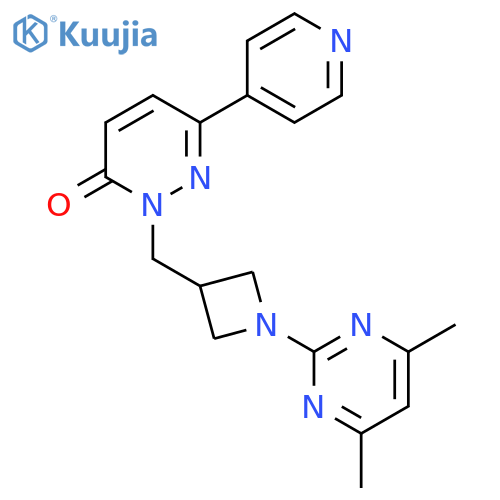 2-{1-(4,6-dimethylpyrimidin-2-yl)azetidin-3-ylmethyl}-6-(pyridin-4-yl)-2,3-dihydropyridazin-3-one structure