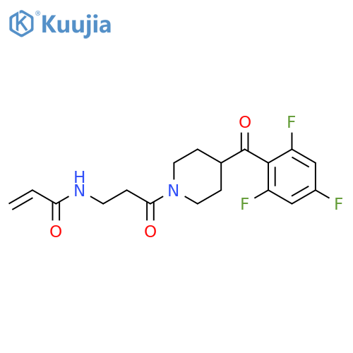 N-[3-Oxo-3-[4-(2,4,6-trifluorobenzoyl)-1-piperidinyl]propyl]-2-propenamide structure