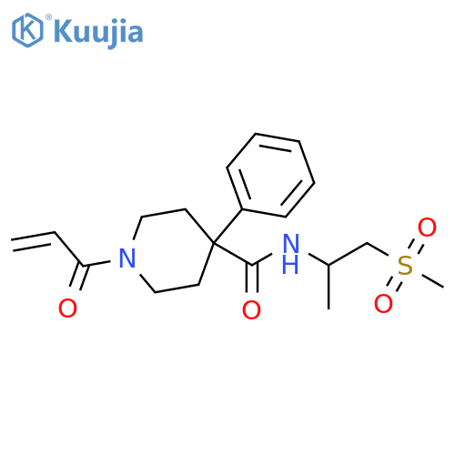 N-[1-Methyl-2-(methylsulfonyl)ethyl]-1-(1-oxo-2-propen-1-yl)-4-phenyl-4-piperidinecarboxamide structure