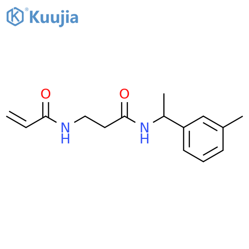 N-(2-{1-(3-methylphenyl)ethylcarbamoyl}ethyl)prop-2-enamide structure