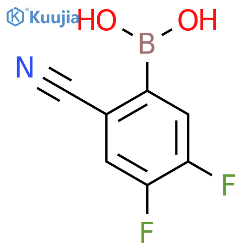(2-Cyano-4,5-difluorophenyl)boronic acid structure