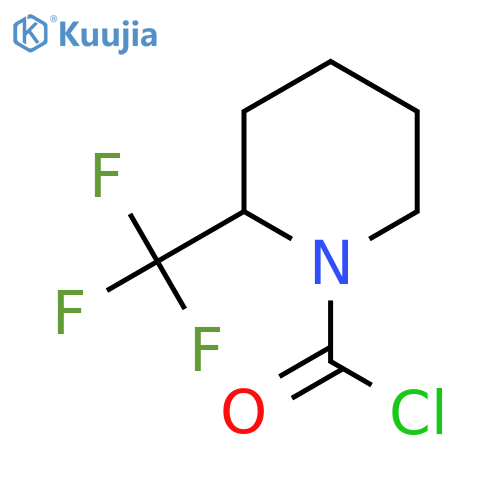 2-(Trifluoromethyl)piperidine-1-carbonyl chloride structure