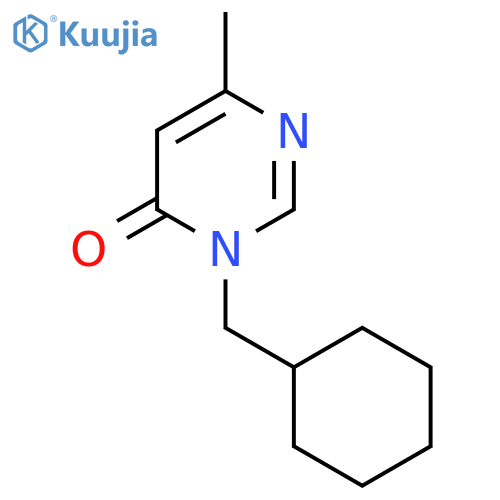 3-(cyclohexylmethyl)-6-methyl-3,4-dihydropyrimidin-4-one structure
