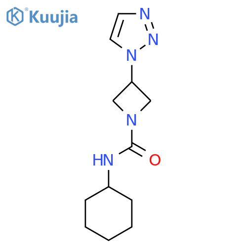 N-cyclohexyl-3-(1H-1,2,3-triazol-1-yl)azetidine-1-carboxamide structure
