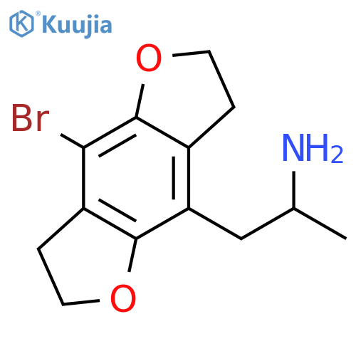 1-(8-Bromo-2,3,6,7-tetrahydrobenzo[1,2-b:4,5-b']difuran-4-yl)propan-2-amine structure