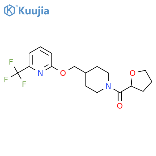 2-{[1-(Oxolane-2-carbonyl)piperidin-4-yl]methoxy}-6-(trifluoromethyl)pyridine structure