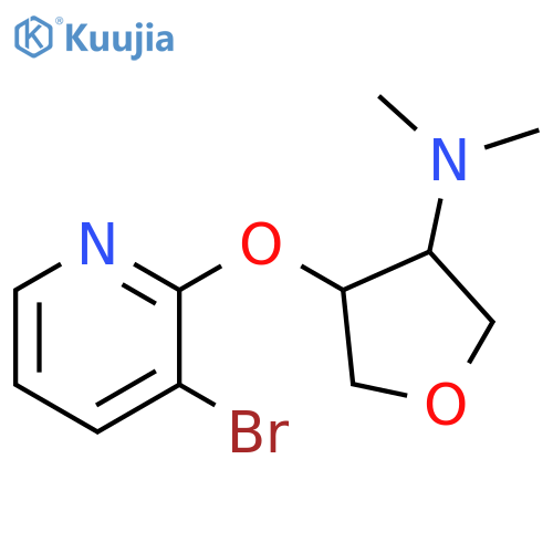 4-[(3-bromopyridin-2-yl)oxy]-N,N-dimethyloxolan-3-amine structure
