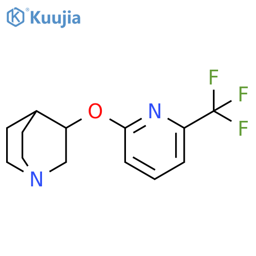 3-{[6-(trifluoromethyl)pyridin-2-yl]oxy}-1-azabicyclo[2.2.2]octane structure