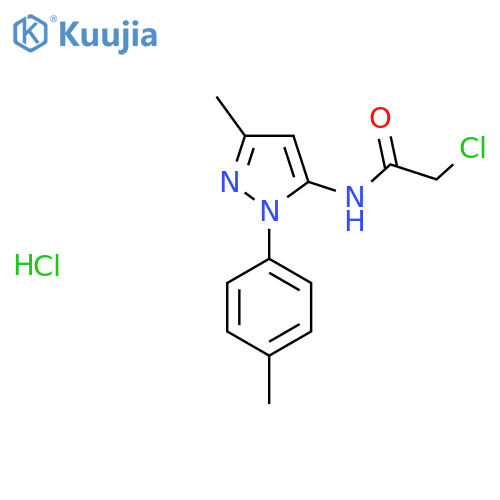 2-chloro-N-3-methyl-1-(4-methylphenyl)-1H-pyrazol-5-ylacetamide hydrochloride structure