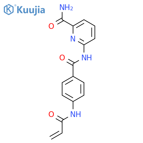 6-[4-(Prop-2-enamido)benzamido]pyridine-2-carboxamide structure