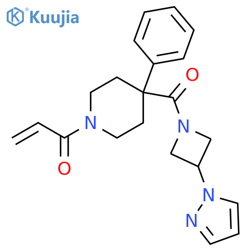 1-[4-Phenyl-4-[[3-(1H-pyrazol-1-yl)-1-azetidinyl]carbonyl]-1-piperidinyl]-2-propen-1-one structure