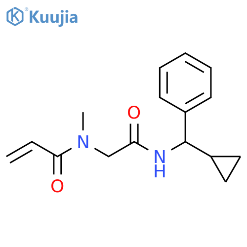 N-({cyclopropyl(phenyl)methylcarbamoyl}methyl)-N-methylprop-2-enamide structure