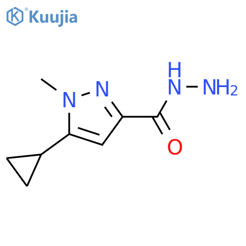5-cyclopropyl-1-methyl-1H-pyrazole-3-carbohydrazide structure