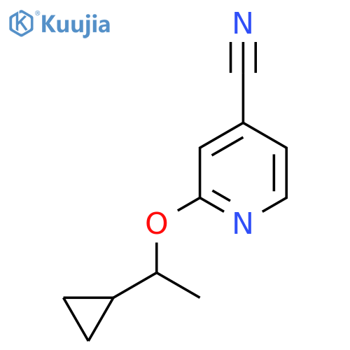 2-(1-Cyclopropylethoxy)pyridine-4-carbonitrile structure