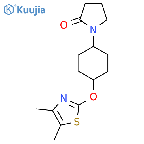 1-{4-[(4,5-Dimethyl-1,3-thiazol-2-yl)oxy]cyclohexyl}pyrrolidin-2-one structure