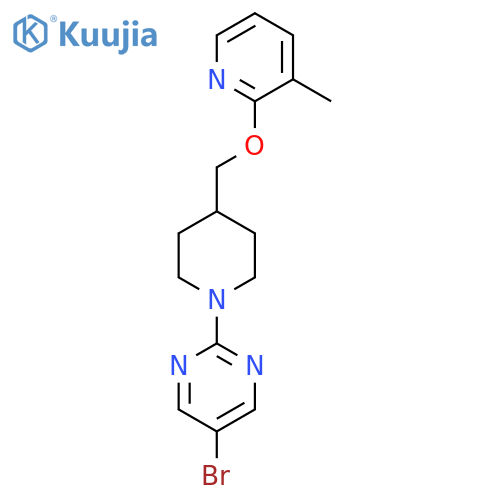 5-Bromo-2-(4-{[(3-methylpyridin-2-yl)oxy]methyl}piperidin-1-yl)pyrimidine structure