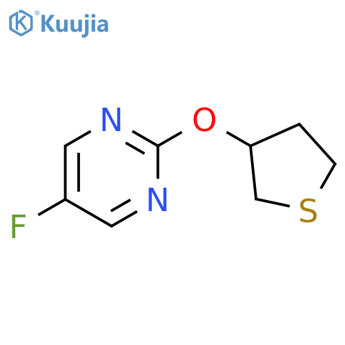 5-fluoro-2-(thiolan-3-yloxy)pyrimidine structure