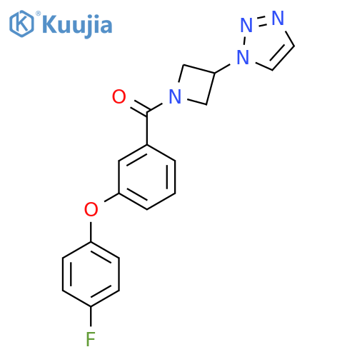 (3-(1H-1,2,3-triazol-1-yl)azetidin-1-yl)(3-(4-fluorophenoxy)phenyl)methanone structure
