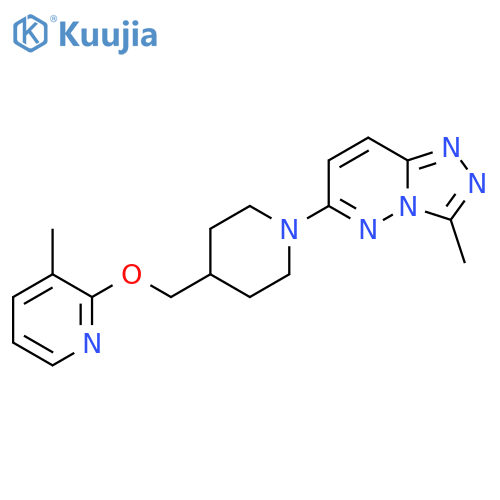 3-Methyl-2-[(1-{3-methyl-[1,2,4]triazolo[4,3-b]pyridazin-6-yl}piperidin-4-yl)methoxy]pyridine structure