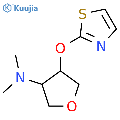 N,N-dimethyl-4-(1,3-thiazol-2-yloxy)oxolan-3-amine structure