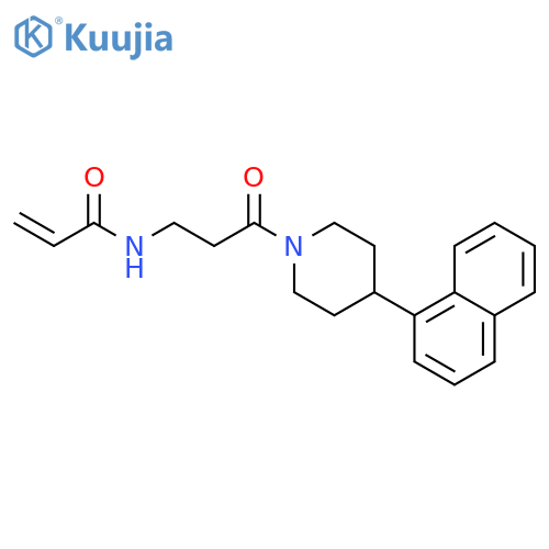 N-[3-[4-(1-Naphthalenyl)-1-piperidinyl]-3-oxopropyl]-2-propenamide structure