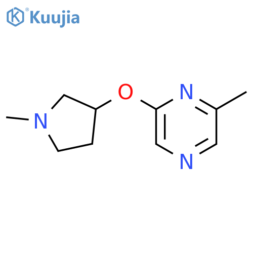 2-methyl-6-[(1-methylpyrrolidin-3-yl)oxy]pyrazine structure