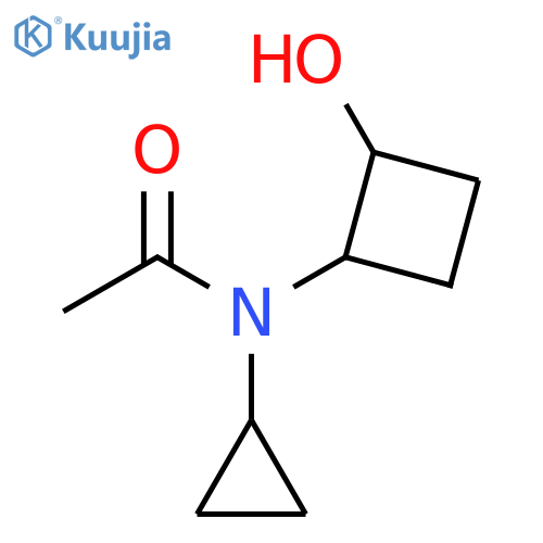 N-cyclopropyl-N-(2-hydroxycyclobutyl)acetamide structure