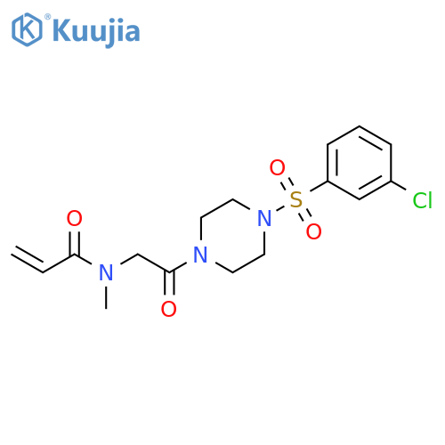 N-[2-[4-[(3-Chlorophenyl)sulfonyl]-1-piperazinyl]-2-oxoethyl]-N-methyl-2-propenamide structure