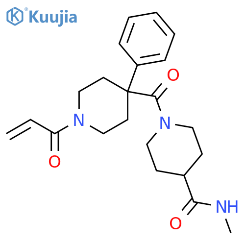 N-Methyl-1-[[1-(1-oxo-2-propen-1-yl)-4-phenyl-4-piperidinyl]carbonyl]-4-piperidinecarboxamide structure