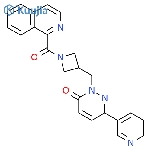 2-{1-(isoquinoline-1-carbonyl)azetidin-3-ylmethyl}-6-(pyridin-3-yl)-2,3-dihydropyridazin-3-one structure