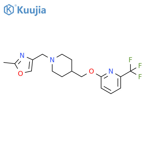 2-({1-[(2-Methyl-1,3-oxazol-4-yl)methyl]piperidin-4-yl}methoxy)-6-(trifluoromethyl)pyridine structure