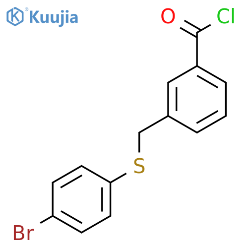 3-([(4-Bromophenyl)sulfanyl]-methyl)benzoyl chloride structure