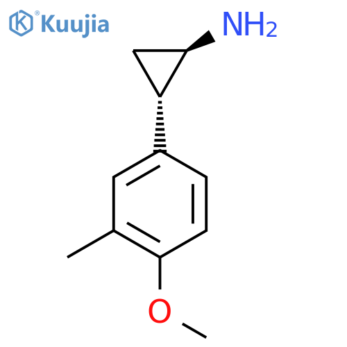 rac-(1R,2S)-2-(4-methoxy-3-methylphenyl)cyclopropan-1-amine structure