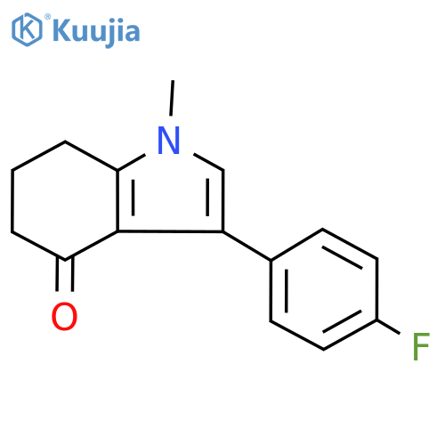 3-(4-Fluorophenyl)-1-methyl-6,7-dihydro-1H-indol-4(5H)-one structure