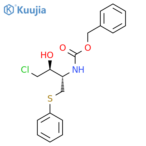 (2S,3S)-1-Chloro-2-hydroxy-3-(benzyloxycarbonyl)amino-4-(phenylthio)butane structure