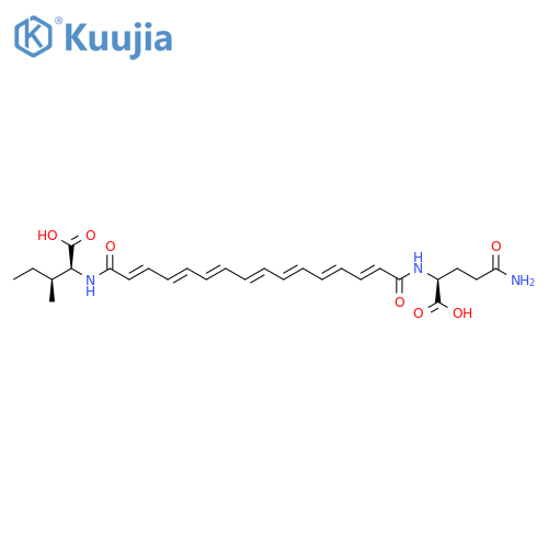 L-Isoleucine, N-[(2E,4E,6E,8E,10E,12E,14E)-16-[[(1S)-4-amino-1-carboxy-4-oxobutyl]amino]-1,16-dioxo-2,4,6,8,10,12,14-hexadecaheptaenyl]- (9CI) structure