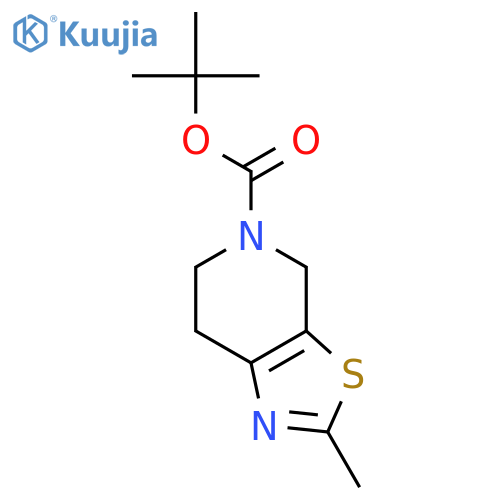 tert-Butyl 2-methyl-6,7-dihydrothiazolo[5,4-c]pyridine-5(4H)-carboxylate structure