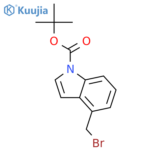 1H-Indole-1-carboxylicacid, 4-(bromomethyl)-, 1,1-dimethylethyl ester structure