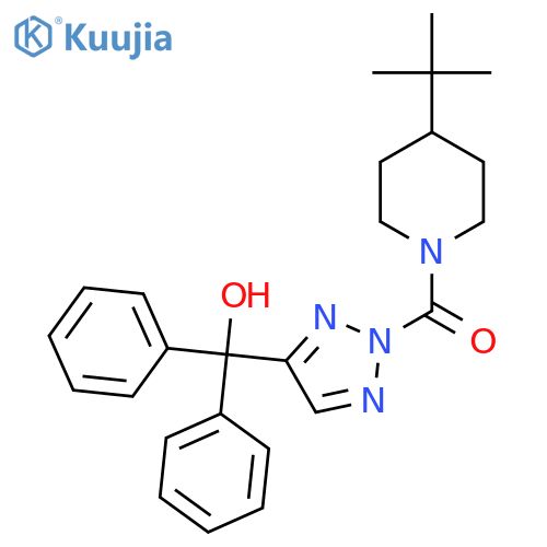 (4-Tert-butylpiperidin-1-yl)-[4-[hydroxy(diphenyl)methyl]triazol-2-yl]methanone structure