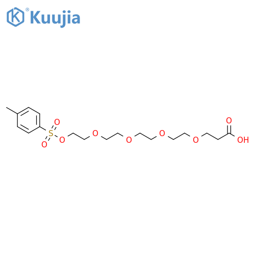 3-[2-(2-{2-[2-(Toluene-4-sulfonyloxy)-ethoxy]-ethoxy}-ethoxy)-ethoxy]-propionic acid structure