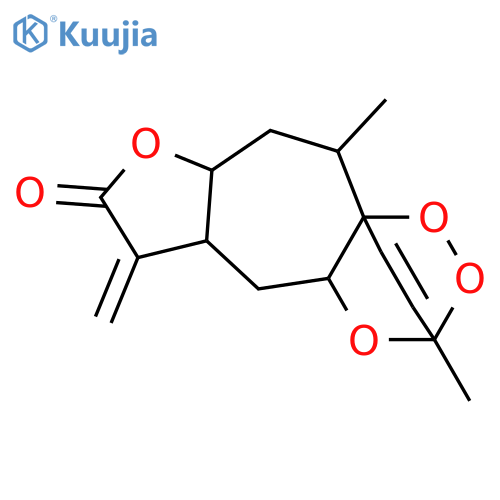 1,4-Epidioxy-4,5-epoxy-2,11(13)-xanthadien-12,8-olide; (1α,4α,5αH,8α,10β)-form structure