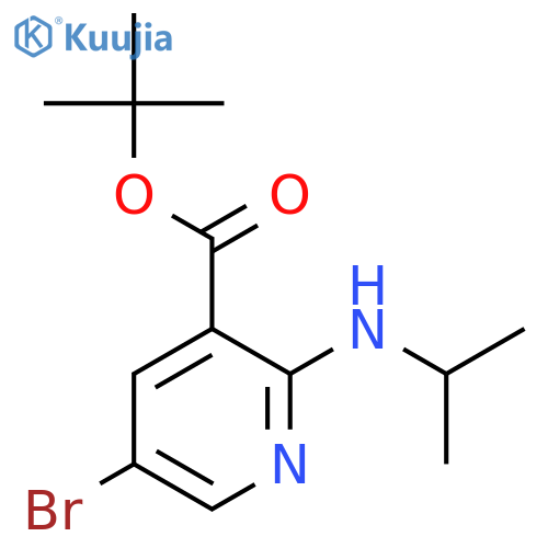 5-Bromo-2-isopropylamino-nicotinic acid tert-butyl ester structure