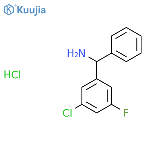(3-Chloro-5-fluorophenyl)(phenyl)methanamine hydrochloride structure