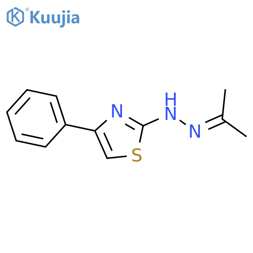 4-phenyl-N-(propan-2-ylideneamino)-1,3-thiazol-2-amine structure