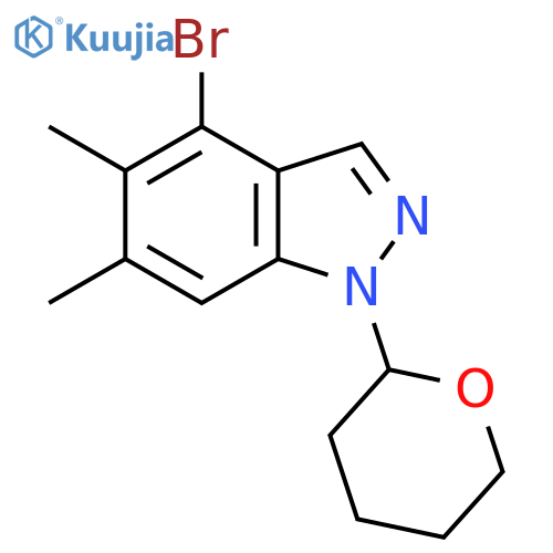 4-Bromo-5,6-dimethyl-1-(tetrahydro-2H-pyran-2-yl)-1H-indazole structure
