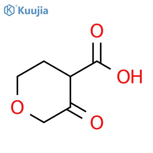 3-oxotetrahydro-2H-pyran-4-carboxylic acid structure
